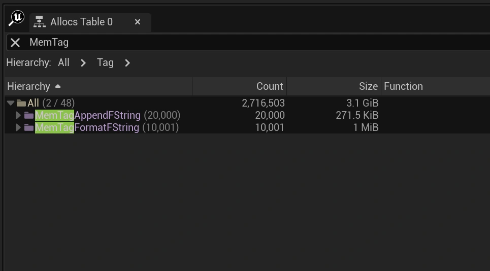 Benchmark Timing for Append